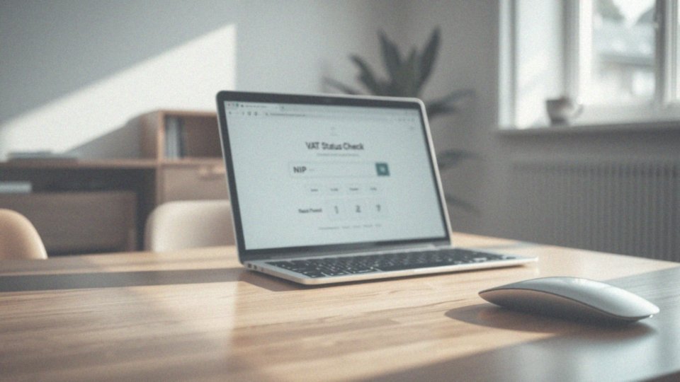 Jak wpisać identyfikator NIP do sprawdzenia statusu VAT?