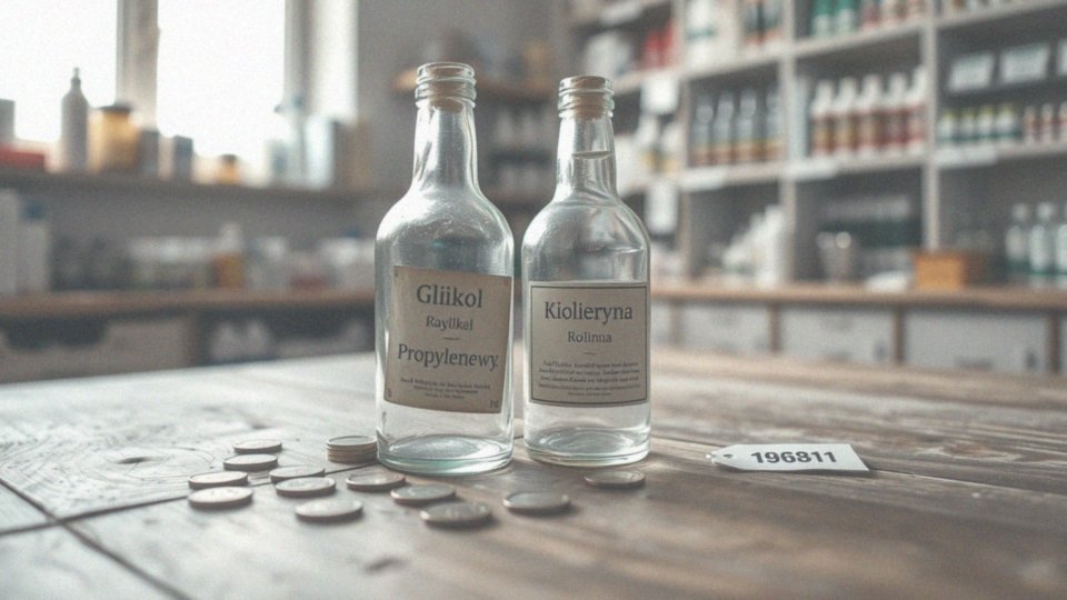 Jakie są różnice w cenach pomiędzy glikolem propylenowym a gliceryną roślinną?